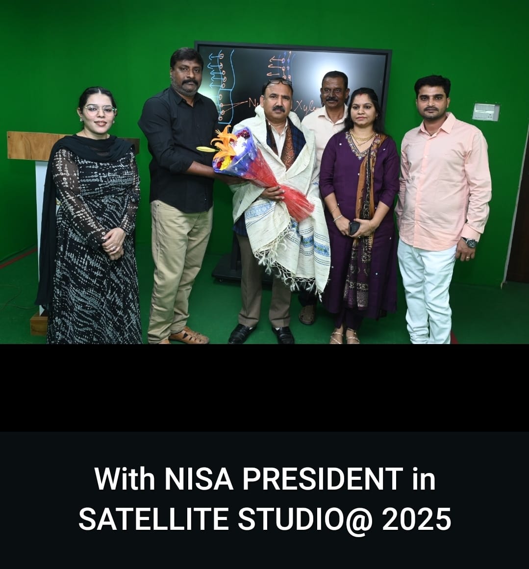 With NISA President at the Satellite Studio